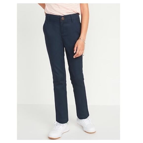 Old Navy skinny uniform pants girls 10 SLIM navy blue school pants NEW - Picture 1 of 5